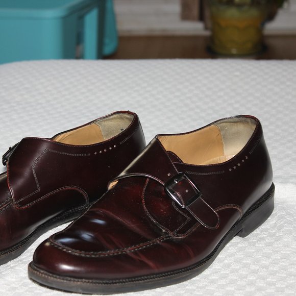 Johnston and Murphy sheepskin shoes 15-0824 Monk Strap - Picture 1 of 5